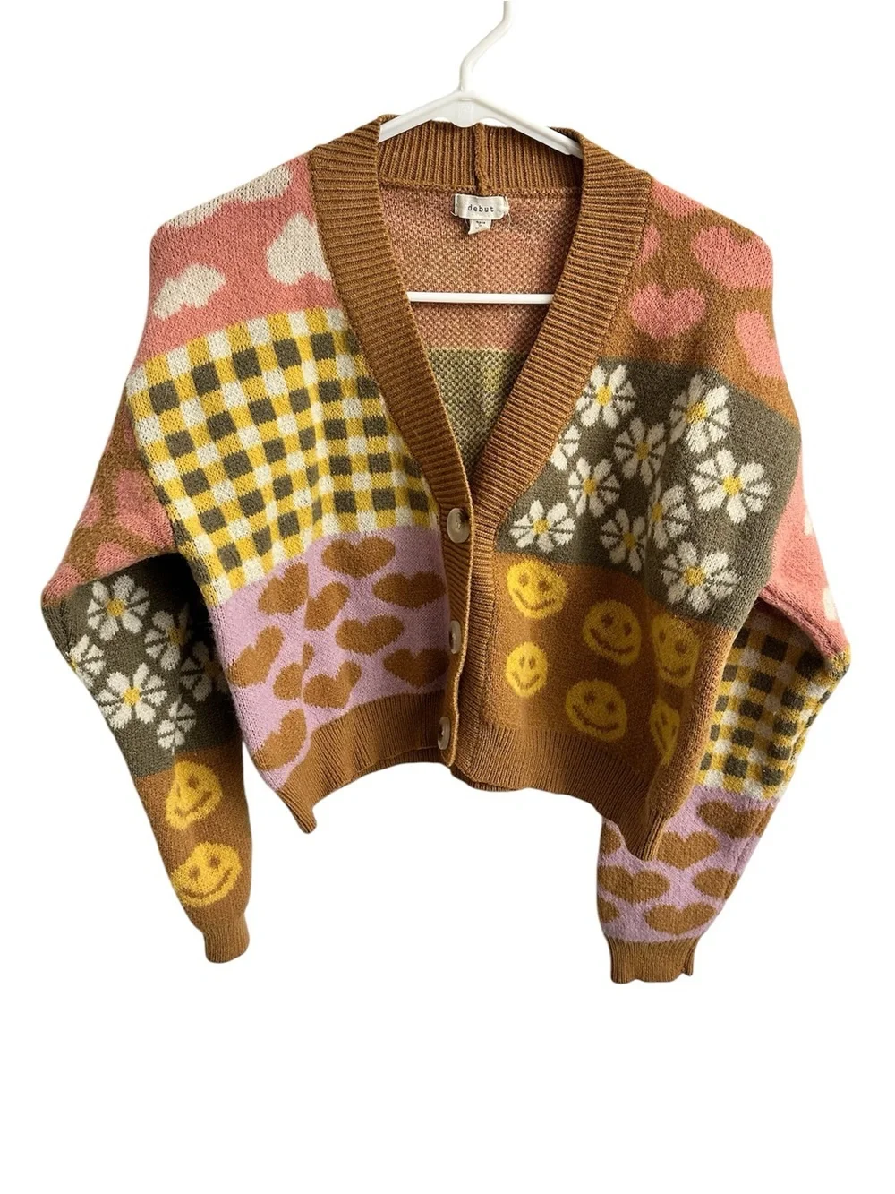 Debut Multicolor Patchwork Cardigan - Picture 1 of 11